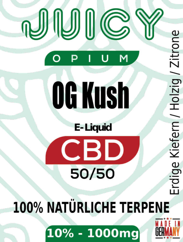 Juicy Opium CBD Liquid mit Terpene - OG Kush 1000mg