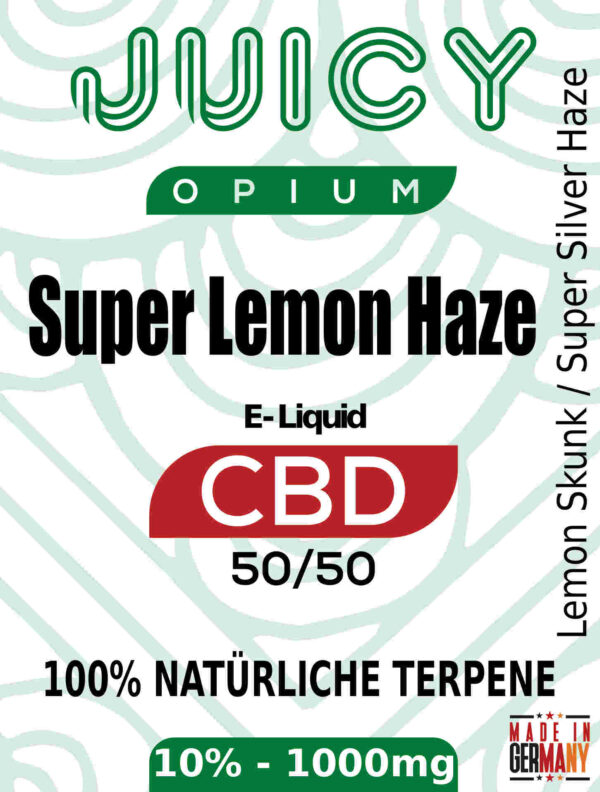 Juicy Opium CBD Liquid mit Terpene – Super Lemon Haze 1000mg